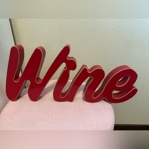 Red 'Wine' Decorative Sign